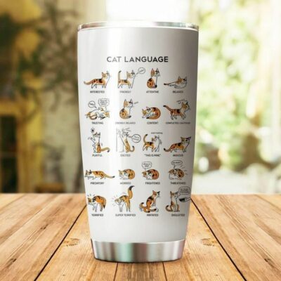 Cat Language 20oz 30oz Travel Tumbler TB1019