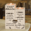 To The Best Mother In Law Candle Holder With Heart