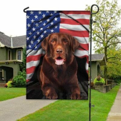 Chocolate Labrador  House Flag Garden Flag FG343
