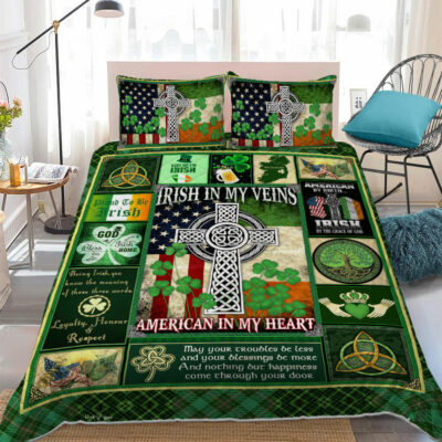 Irish In My Veins American In My Heart Bedding Set BS1218