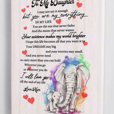 To My Daughter I Love You Canvas Wall Art CA273
