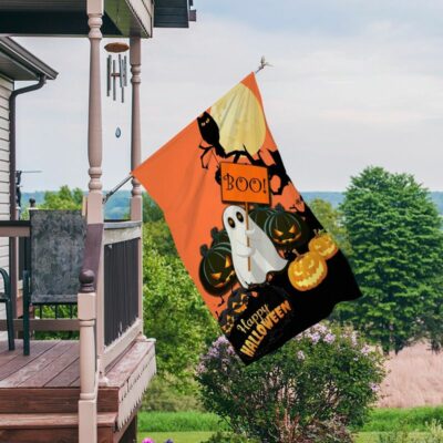 Boo Happy Halloween House Flag Garden Flag FG327