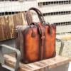 Travel Tote Bag Burnished Leather